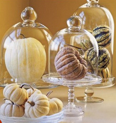 apothecary jar wedding centerpiece pumpkins