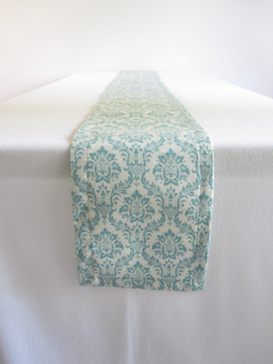 Teal Damask Table Runner This table runner has an interface backing for 