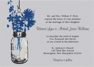 wedding invite mason jar