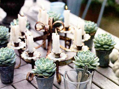 rustic candelabra wedding