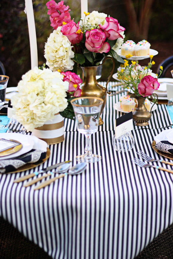 black and white striped table runner black and white stripe table runner teal pink brass wedding