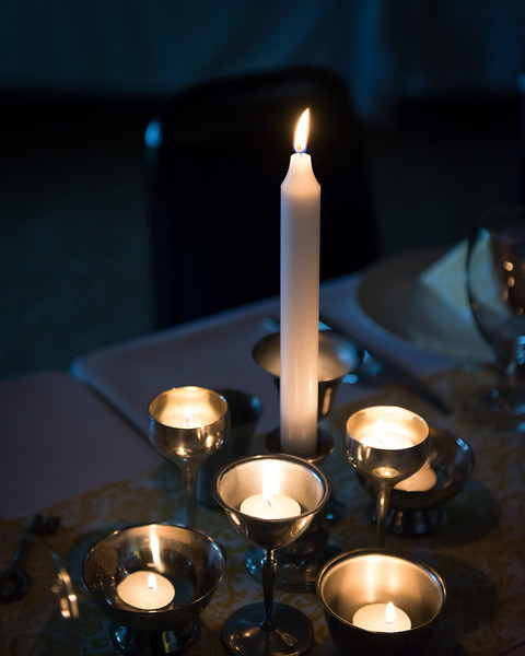 pewter goblet candles