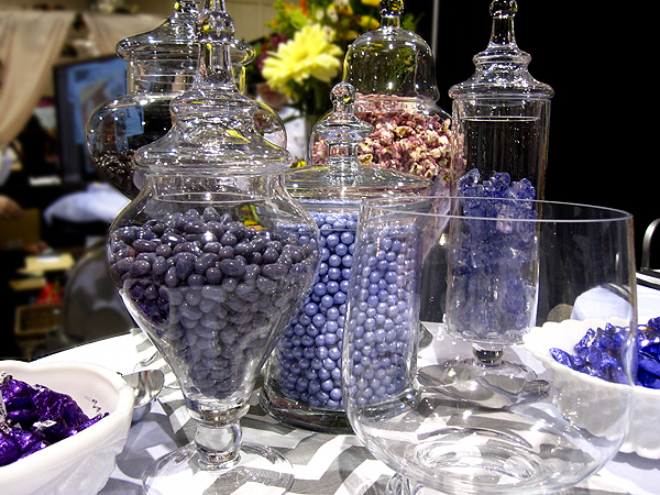 candy buffet dessert bar purple lavender 