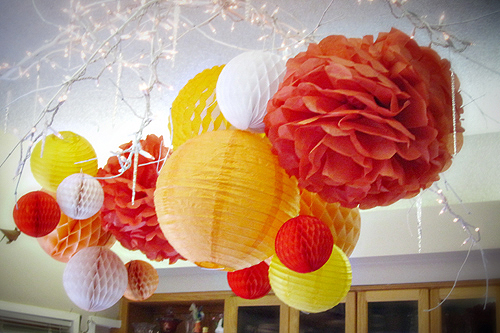 honeycomb ball tissue flowers paper lantern