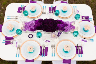 purple ombre centerpiece purple ombre' wedding flowers