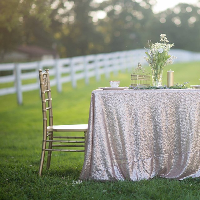 silver tablecloth