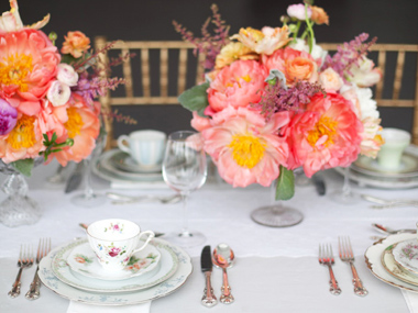 silver vase vintage plate rent wedding