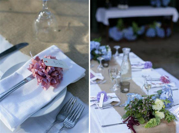 burlap table runner purple tablerunner wedding