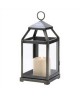 Rustic Silver Carriage Lantern – Small w/candle