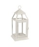 White Carriage Lantern – Small w/candle
