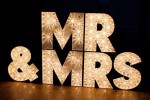 mr and mrs marquee letter sign rent