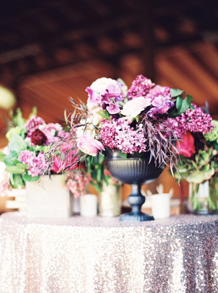 blush sequin tablecloth rent