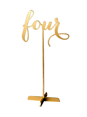 Script Table Number – Gold