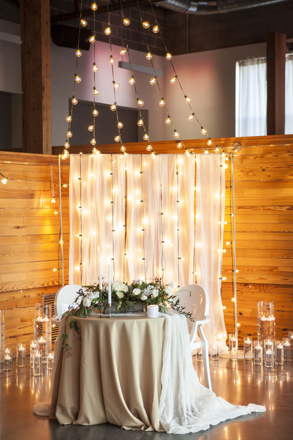 sweetheart table light backdrop