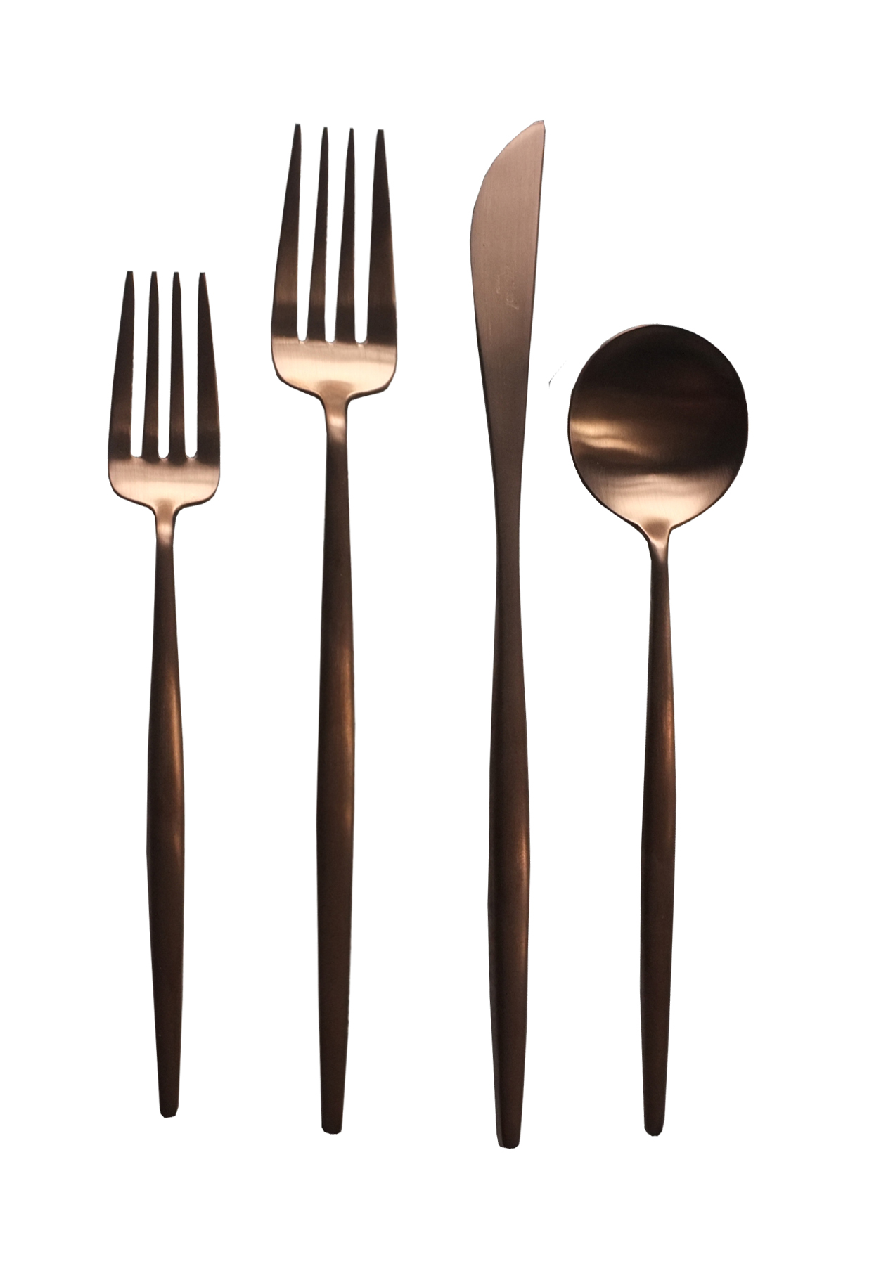 rose gold flatware fork knife spoon cutlery cutipol moon