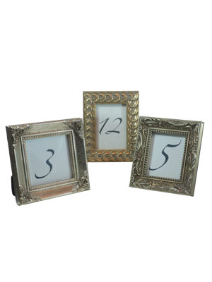 Frame Table Number – Gold, Small Mixed