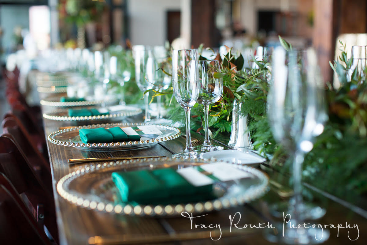green and gold wedding