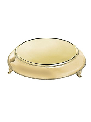 Cake Plateau – Gold Plated Round, 18″