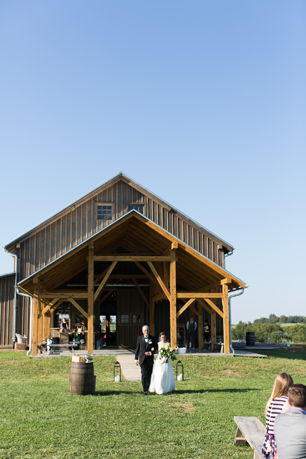 outdoor wedding ceremony barn