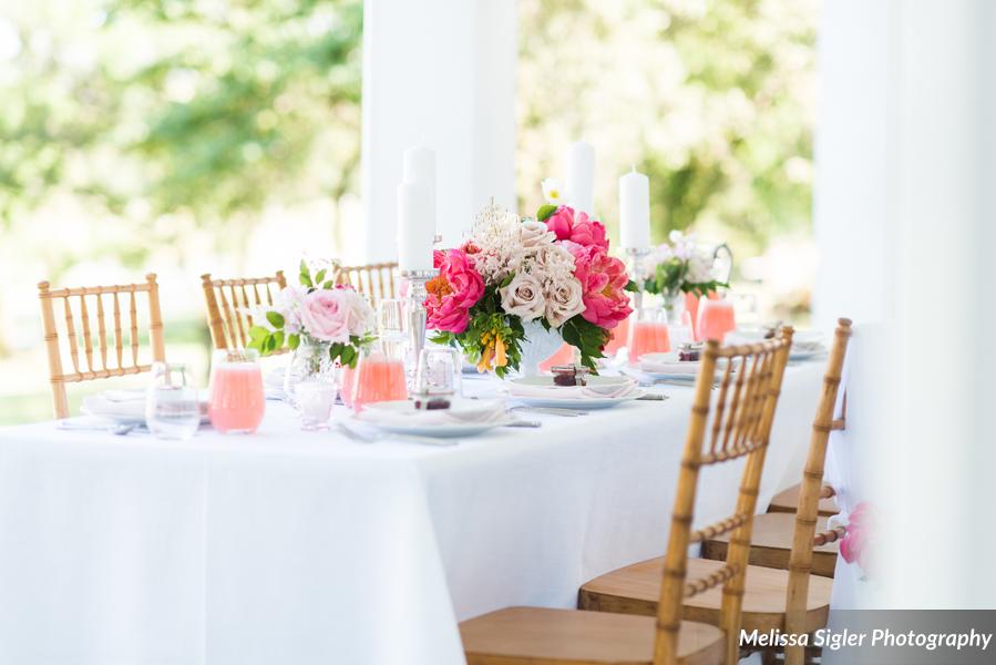 pink and white wedding inspiration
