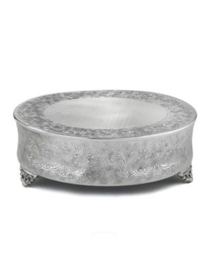 Cake Plateau – Silver Vintage Round, 18″