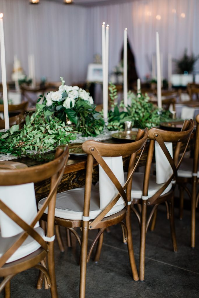 wooden chair greenery