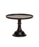 Cake Pedestal – Black Glass, 12″