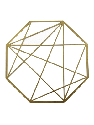 Geometric Metal Placemat – Gold
