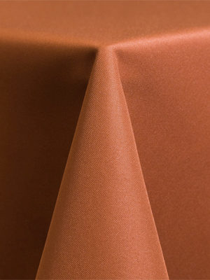 Solid Polyester Linen – Burnt Orange