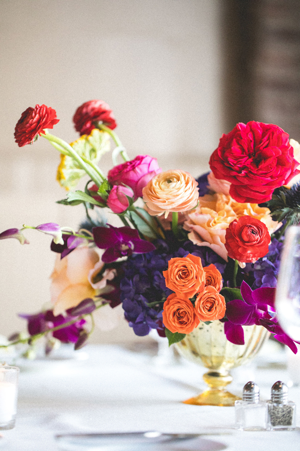 bright colorful wedding flowers