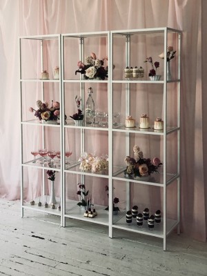 Glass White Shelf